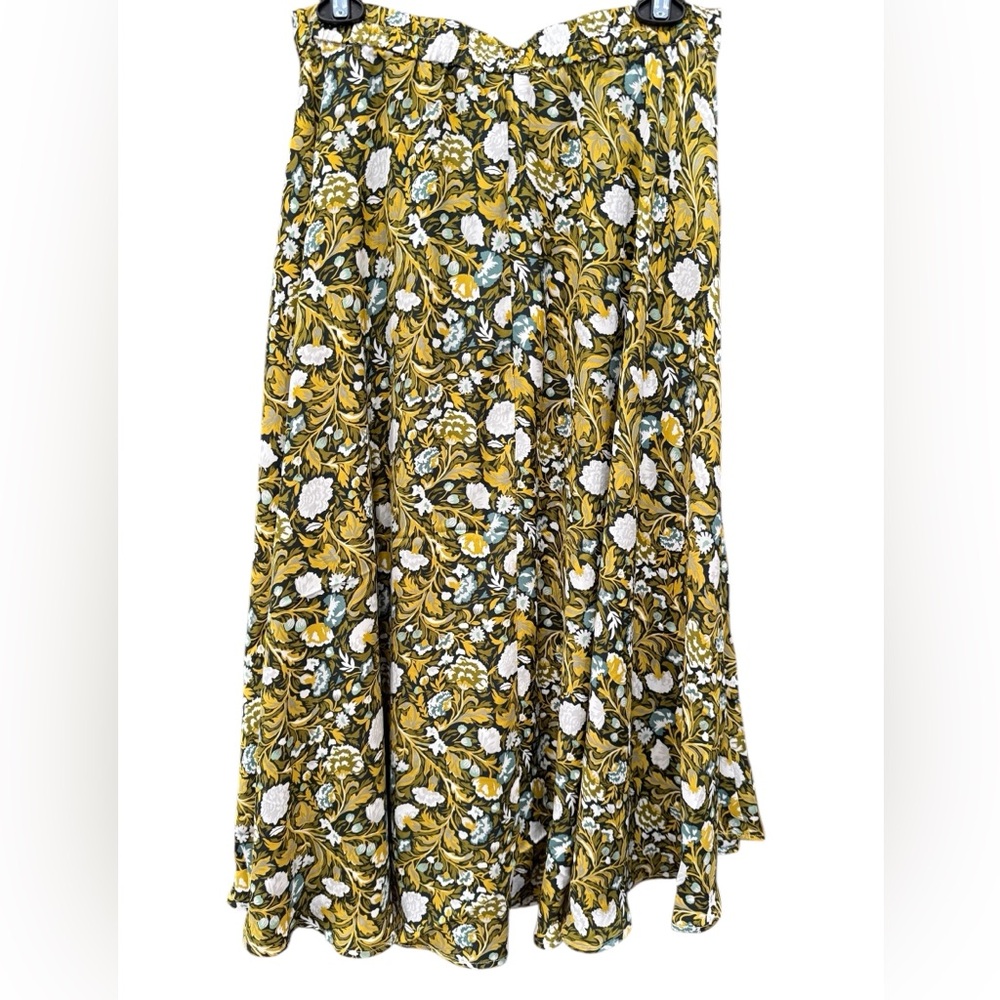 Catherine Malandrino Yellow and Green Floral Maxi Skirt - Picture 3 of 3